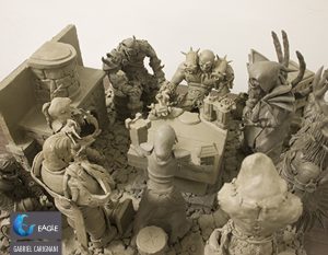 Escultura em clay - Composição de varios artistas