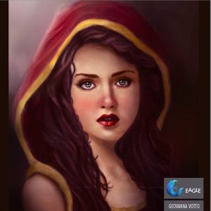 pintura digital - garota da capa vermelha