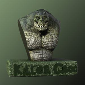 Modelagem 3d - busto criatura